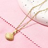 Summer Beach 304 Stainless Steel Pendant Rope Chain Necklaces for Women LS-STAS-Z108-01G-02-1