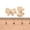 Brass Micro Pave Clear Cubic Zirconia Pendants KK-S389-01G-3