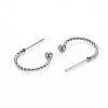 Non-Tarnish 304 Stainless Steel C-shape Stud Earrings LS-EJEW-N016-013-NR-3