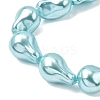 Electroplate Opaque Glass Imitation Pearl Beads Strands EGLA-K063-01F-3