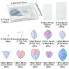 DIY Leaf 201 Stainless Steel Etched Metal Embellishments Dangle Earring Jewelry Making Kits DIY-FS0007-45-4