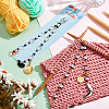 Acrylic & Glass Knitting Row Counter Chains HJEW-NB00099-5