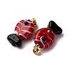Handmade Lampwork Pendants LAMP-A007-01G-02-01-3