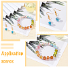 32Pcs 8 Colors Handmade Gold Sand Lampwork Rondelle Beads Strands LAMP-OC0001-44-5