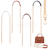 4Pcs 4 Colors Imitation Leather Crossbody Long Purse Straps FIND-WR0009-03G-1