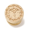 Golden Plated Round Shaped Wax Seal Brass Stamp Head STAM-K002-01G-05-1