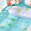 28Pcs 7 Colors Transparent Acrylic Bead Caps OACR-TA0004-02-5