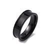201 Stainless Steel Grooved Finger Ring Settings STAS-WH0027-27D-EB-1