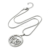 201 Stainless Steel Crystal Rhinestone Ring with Hollow Butterfly Pendant Necklaces for Women NJEW-P327-01P-4