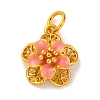 Brass Enamel Pendants KK-U042-14G-02-1