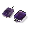 Natural Amethyst Pendants G-B139-02P-06-2