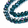 Electroplate Glass Beads Strands EGLA-A034-T1mm-B25-3