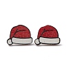 Christmas Printed Wooden Stud Earrings LS-EJEW-D046-04-2