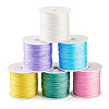 6 Rolls 6 Colors Nylon Chinese Knot Cord NWIR-TA0001-06-1