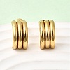 201 Stainless Steel Triple Stud Earrings EJEW-Z151-01G-3
