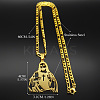 304 Stainless Steel Jesus with Cross Hollow Pendant Necklaces FS-WG1CC45-02-4
