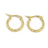 PVD Vacuum Plating 202 Stainless Steel Hammered Hoop Earrings EJEW-H003-47G-1