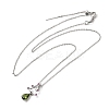 Christmas Tree Brass Micro Pave Cubic Zirconia Pendants Necklaces NJEW-L468-01P-B02-4