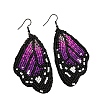 Bohemian Style Green Butterfly Wing Glass Bead Handmade Dangle Earrings GG1438-2