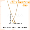 304 Stainless Steel Letter Pendant Necklaces NJEW-LP0001-53Q-G-2