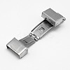 Tarnish Resistant Rectangle 201 Stainless Steel Watch Band Clasps STAS-F067-05-3