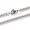 201 Stainless Steel Twisted Chain Curb Chain Necklaces NJEW-L416-05P-1