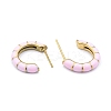 Enamel C-shape Stud Earrings EJEW-N052-05B-3