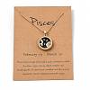 Alloy Rhinestone Pendant Necklaces NJEW-H306-A01-G-3