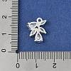Brass Micro Pave Clear Cubic Zirconia Charms KK-R219-31S-3