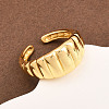 Brass Cuff Ring for Women RJEW-Z113-14G-1