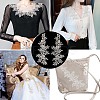Polyester Metallic Embroidery Lace Appliques DIY-WH0401-94C-5