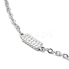 Non-Tarnish 304 Stainless Steel Rectangle Link Chain Necklace LS-NJEW-K249-05P-2