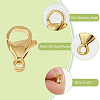 50Pcs PVD Vacuum Plating 304 Stainless Steel Lobster Claw Clasps STAS-DC0017-15-4