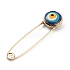 Alloy & Glass Safety Pins AJEW-WH0323-29D-1