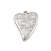 304 Stainless Steel Pendants STAS-L313-01B-P-1