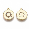 Brass Micro Pave Clear Cubic Zirconia Charms KK-N231-233Q-NF-2