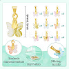 36Pcs 9 Colors Baking Paint Handmade Lampwork Pendants PALLOY-TA00157-4