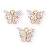 Alloy Enamel Pendants with Glitter Powder and Zinc Alloy Hanging Plating ENAM-R056-01-3
