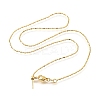 Brass Column Ball Chain Adjustable Slider Necklaces NJEW-E157-04G-4