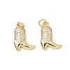 Brass Micro Pave Cubic Zirconia Pendants KK-P345-65G-1
