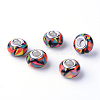 Printed Handmade Resin European Beads RESI-S338-09-1