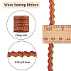 1Pc Sparkle Wavy Polyester Ribbons OCOR-GF0002-99C-2