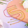 3Pcs 3 Colors Brass Enamel Curb Chain Bracelet Making AJEW-TAC00049-4