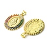 Brass Micro Pave Colorful Cubic Zirconia Pendants KK-H472-51A-G-2