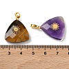 Natural Quartz Crystal & Amethyst & Rose Quartz & Green Aventurine & Tiger Eye Pendants G-K385-14G-3