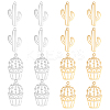 16Pcs 4 Style Ion Plating(IP) 201 Stainless Steel Pendants STAS-DC0006-38-1