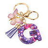 Resin Butterfly Pendant Keychains KEYC-TAC0034-03G-2