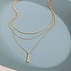 Alloy 3 Layer Necklaces for Women WG9523E-01-4