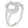 1Pc 925 Sterling Silver Prong Ring Settings STER-BBC0008-59-1