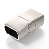 Tarnish Resistant 304 Stainless Steel Magnetic Clasps with Glue-in Ends STAS-C020-09P-1